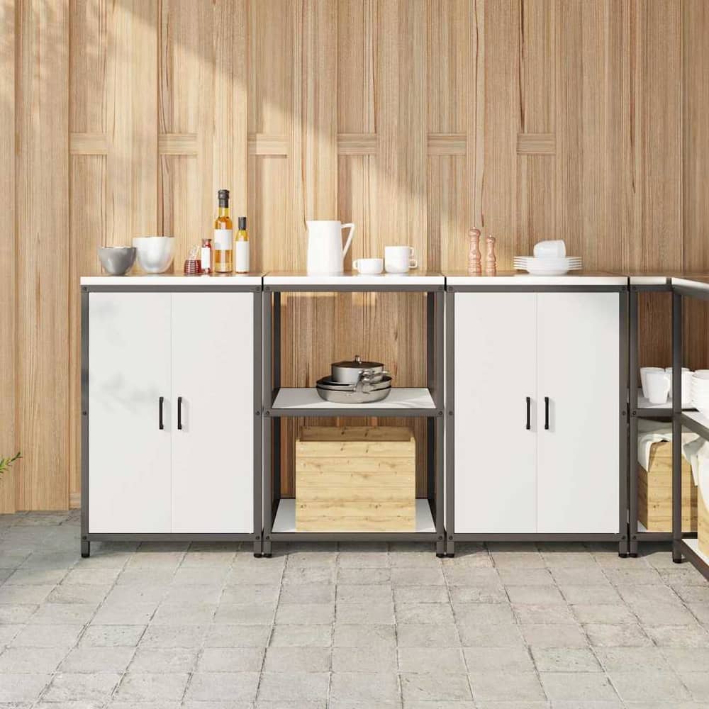 Kitchen Storage Set HATTEM 3 pcs White 180 x 50 x 92 cm