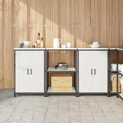 Kitchen Storage Set HATTEM 3 pcs White 180 x 50 x 92 cm