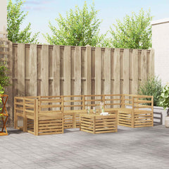 vidaXL Outdoor Sofa Set 8 pcs White Solid Acacia Wood 1