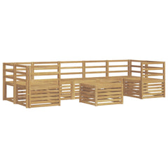 vidaXL Outdoor Sofa Set 8 pcs White Solid Acacia Wood 2
