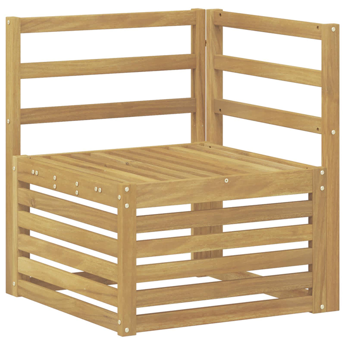 vidaXL Outdoor Sofa Set 8 pcs White Solid Acacia Wood 5