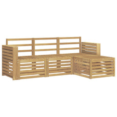 vidaXL Outdoor Sofa Set 4 pcs White 197.5 x 122.5 x 73 cm 2