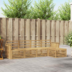 vidaXL Outdoor Sofa Set 5 pcs 5-Seaters Solid Acacia Wood White