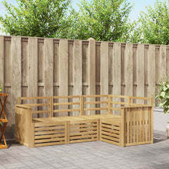 vidaXL Outdoor Sofa Set 4 pcs 4-Seaters Solid Acacia Wood White