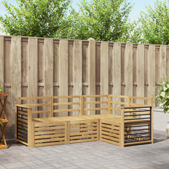 vidaXL Outdoor Sofa Set 4 pcs 4-Seaters Solid Acacia Wood White