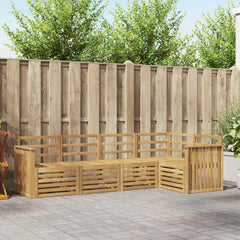 vidaXL Outdoor Sofa Set 5 pcs 5-Seaters Solid Acacia Wood White