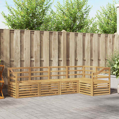 vidaXL Outdoor Sofa Set 5 pcs 5-Seaters Solid Acacia Wood White