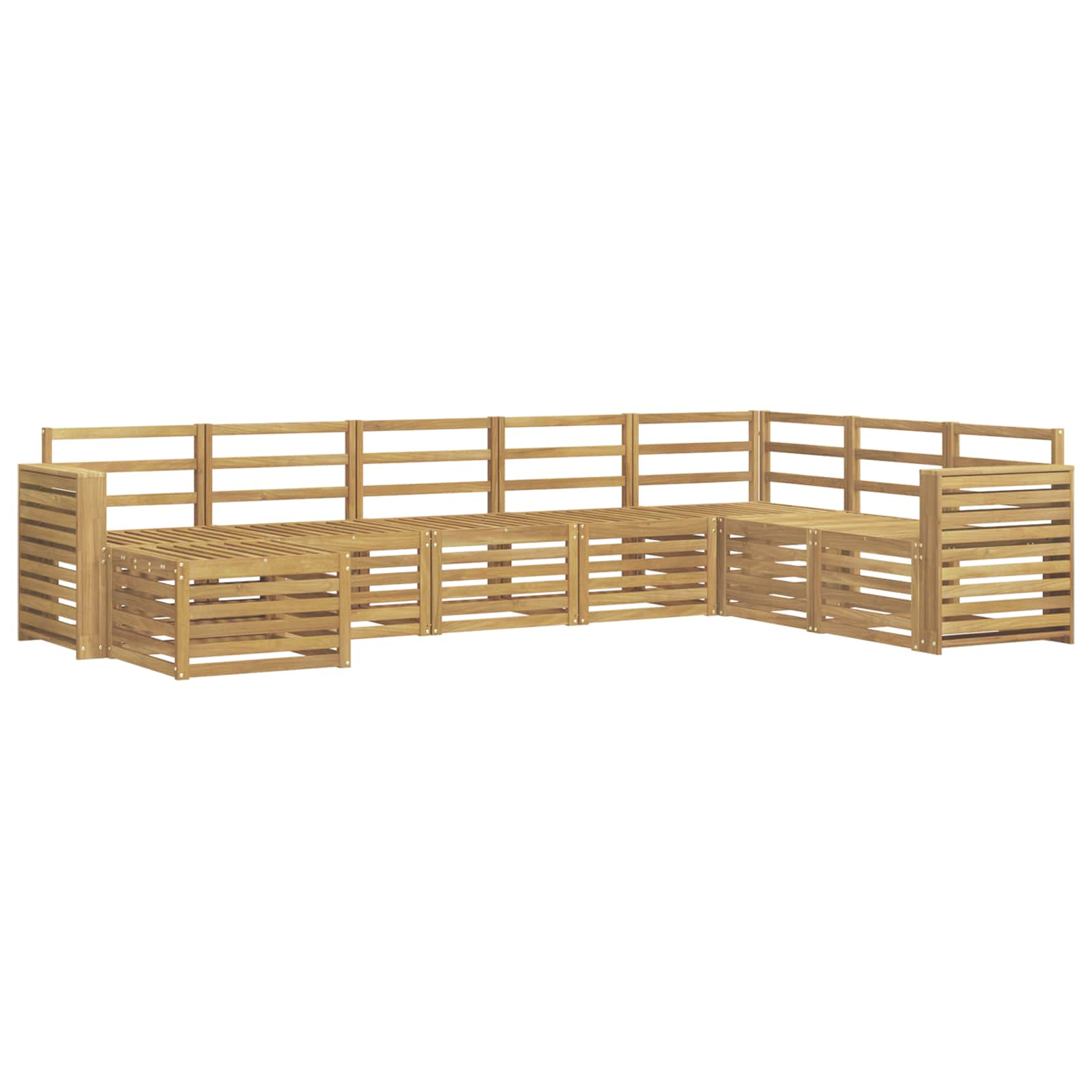 vidaXL Outdoor Sofa Set 8 pcs White 310 x 191.5 x 73 cm 2