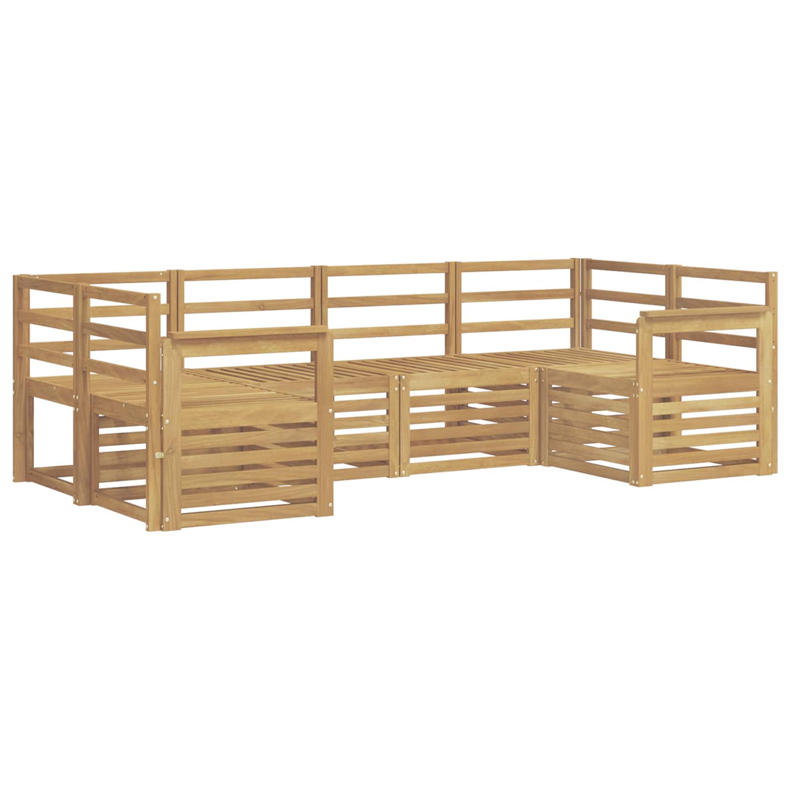 vidaXL Outdoor Sofa Set 6 pcs White 245 x 128.5 x 73 cm 2