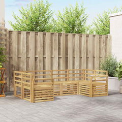 vidaXL Outdoor Sofa Set 6 pcs White 245 x 130.5 x 73 cm 1