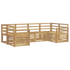 vidaXL Outdoor Sofa Set 6 pcs White 245 x 130.5 x 73 cm 2