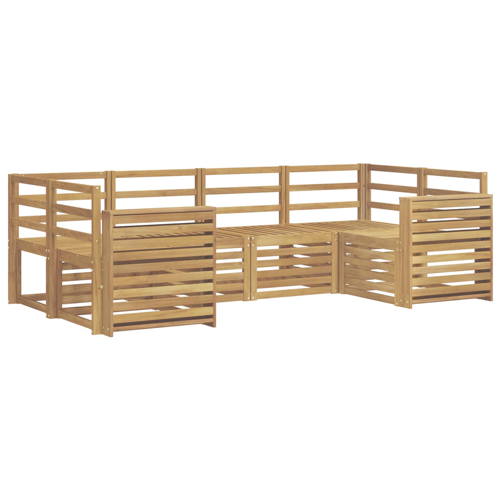 vidaXL Outdoor Sofa Set 6 pcs White 245 x 132.5 x 73 cm 2