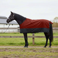 vidaXL Horse Blanket Bordeaux and Black 85 cm Polyester 1