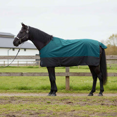 vidaXL Horse Blanket Dark Green and Black 85 cm Polyester 1