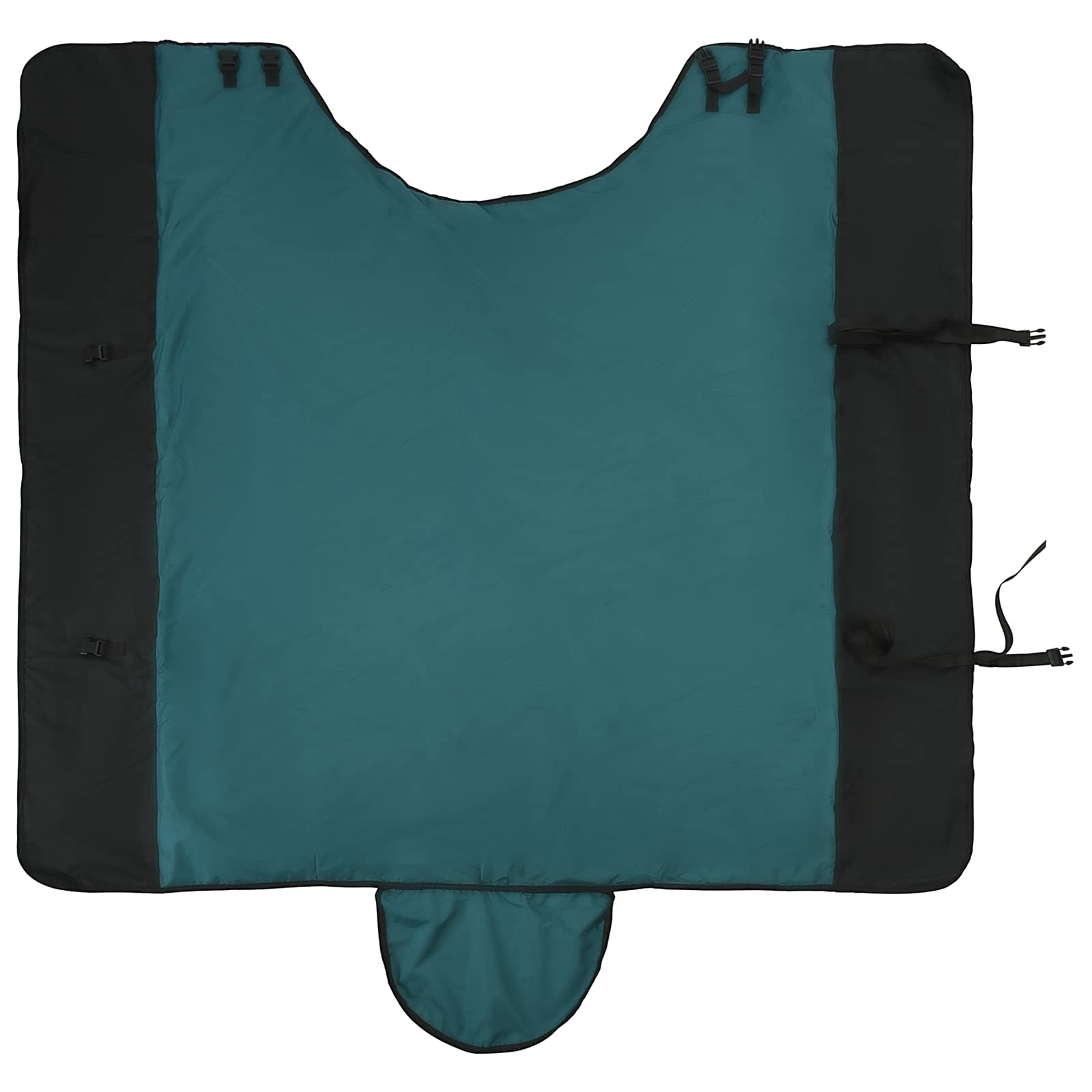 vidaXL Horse Blanket Dark Green and Black 85 cm Polyester 5