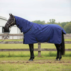 vidaXL Horse Blanket Full Navy Blue 95 cm Polyester 1