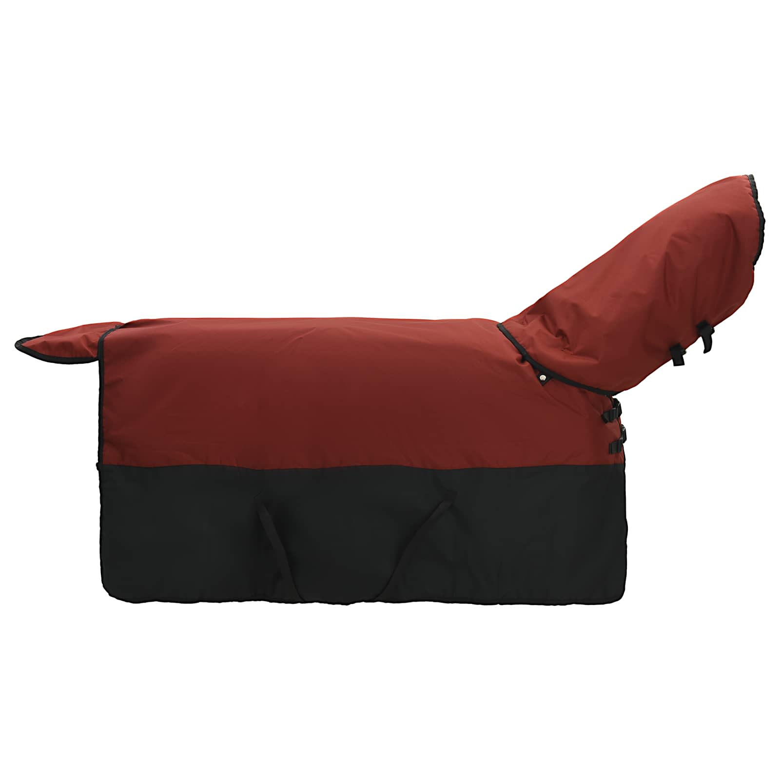 vidaXL Horse Blanket Bordeaux and Black 75 cm Polyester 2