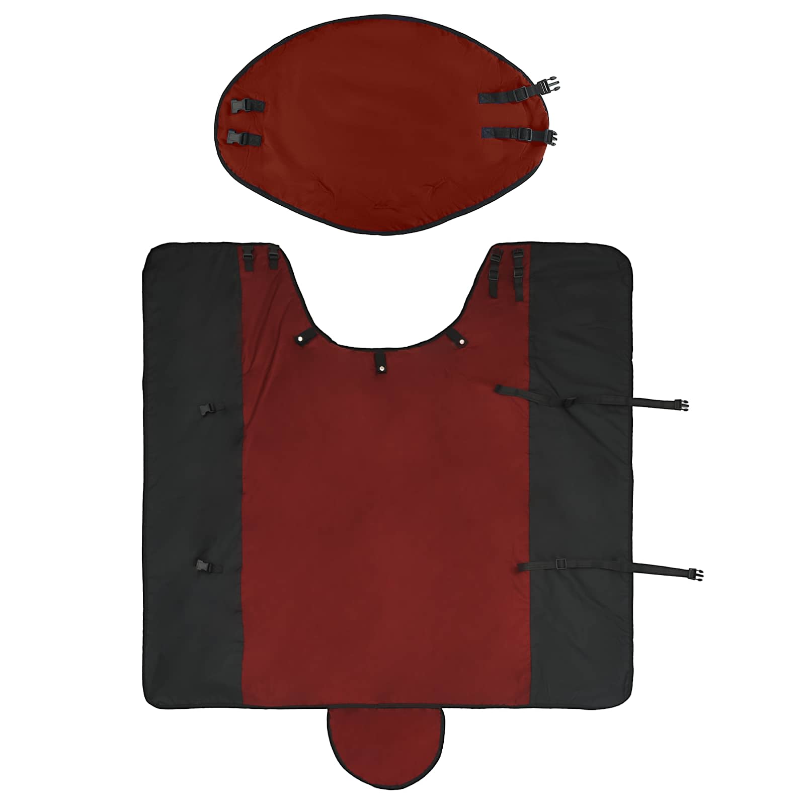 vidaXL Horse Blanket Bordeaux and Black 85 cm Polyester 5