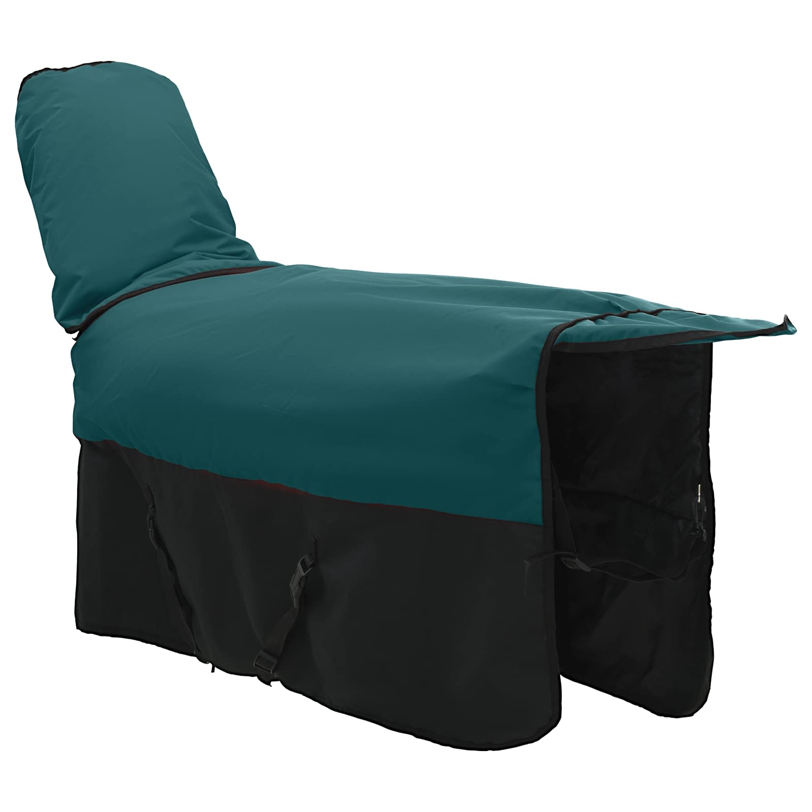 vidaXL Horse Blanket Dark Green and Black 75 cm Polyester 4