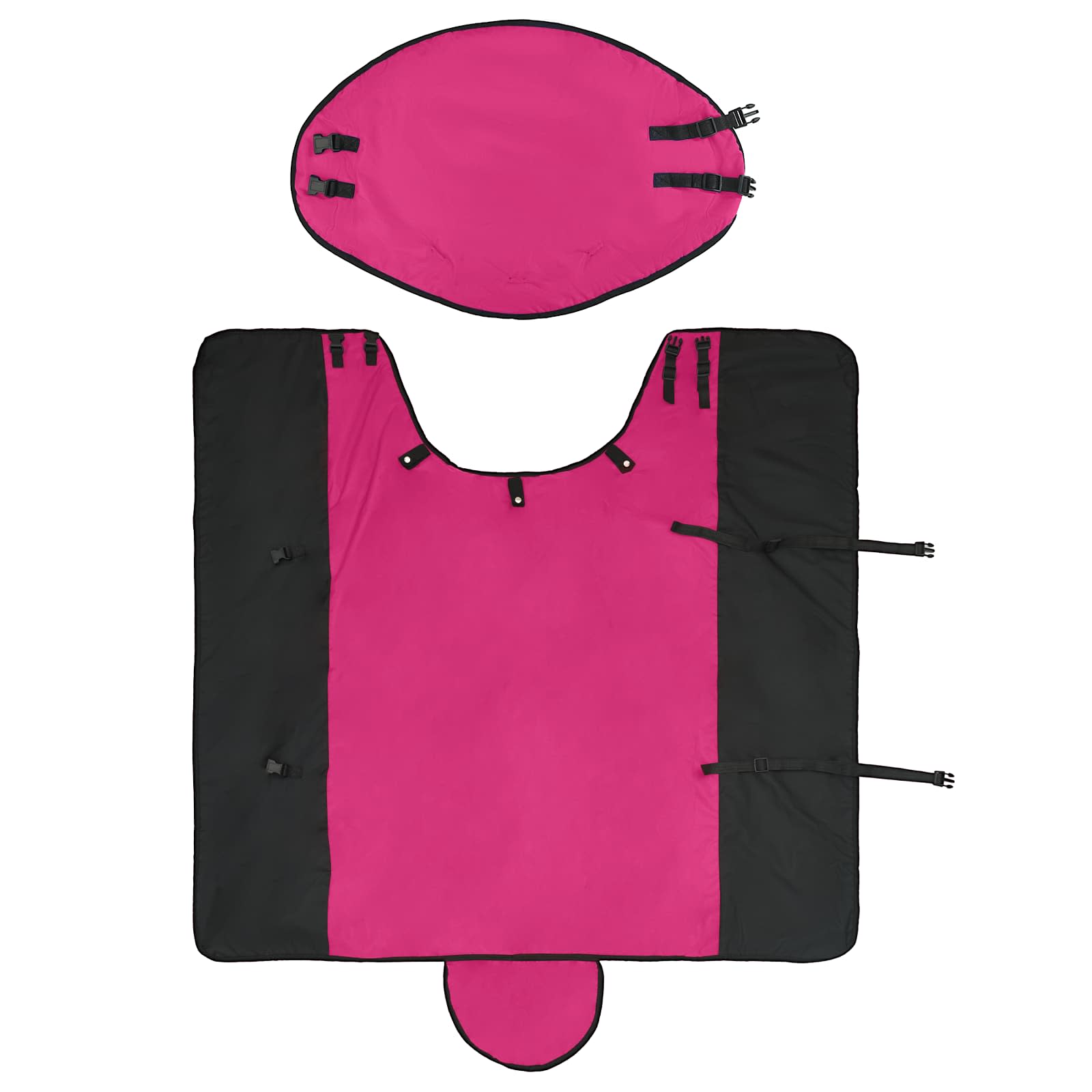 vidaXL Horse Blanket Pink and Black 165 cm Polyester 5