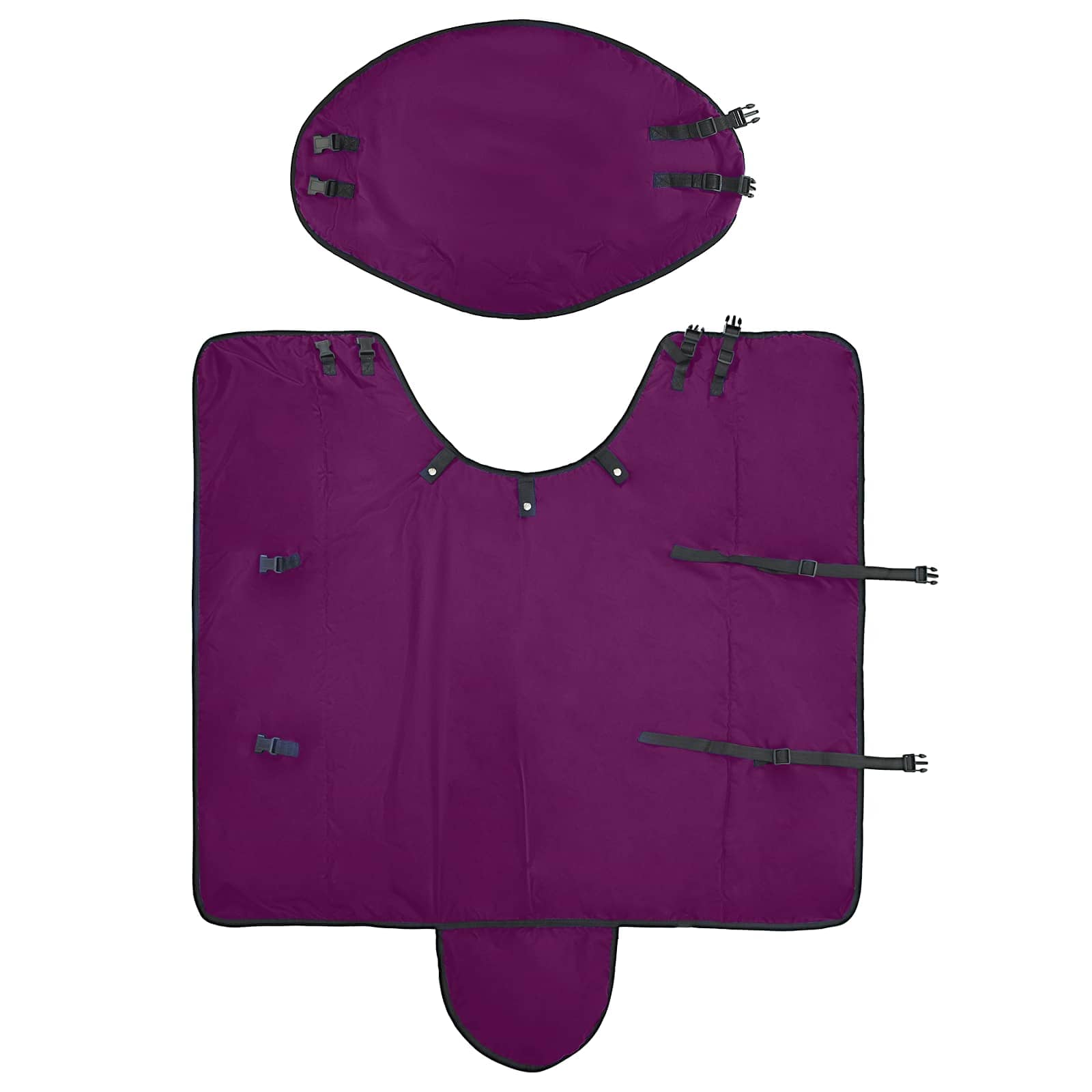 vidaXL Horse Blanket Full Purple 75 cm Polyester 5
