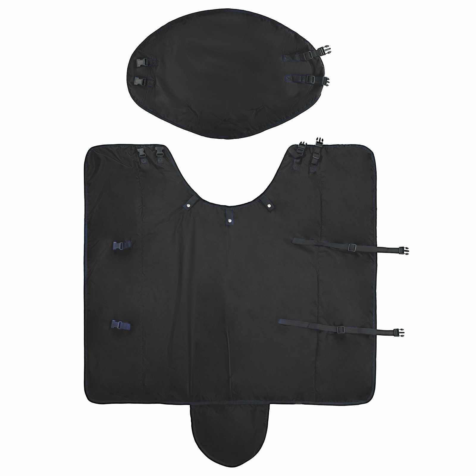 vidaXL Horse Blanket Full Black 95 cm Polyester 5