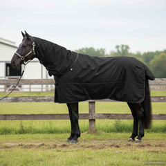 vidaXL Horse Blanket Full Black 165 cm Polyester 1