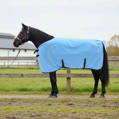 vidaXL Horse Blanket Full Aqua 115 cm Polyester Fleece 1
