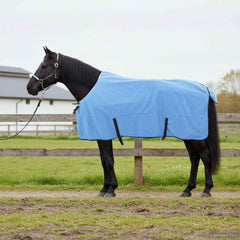 vidaXL Horse Blanket Full Aqua 125 cm Polyester Fleece 1