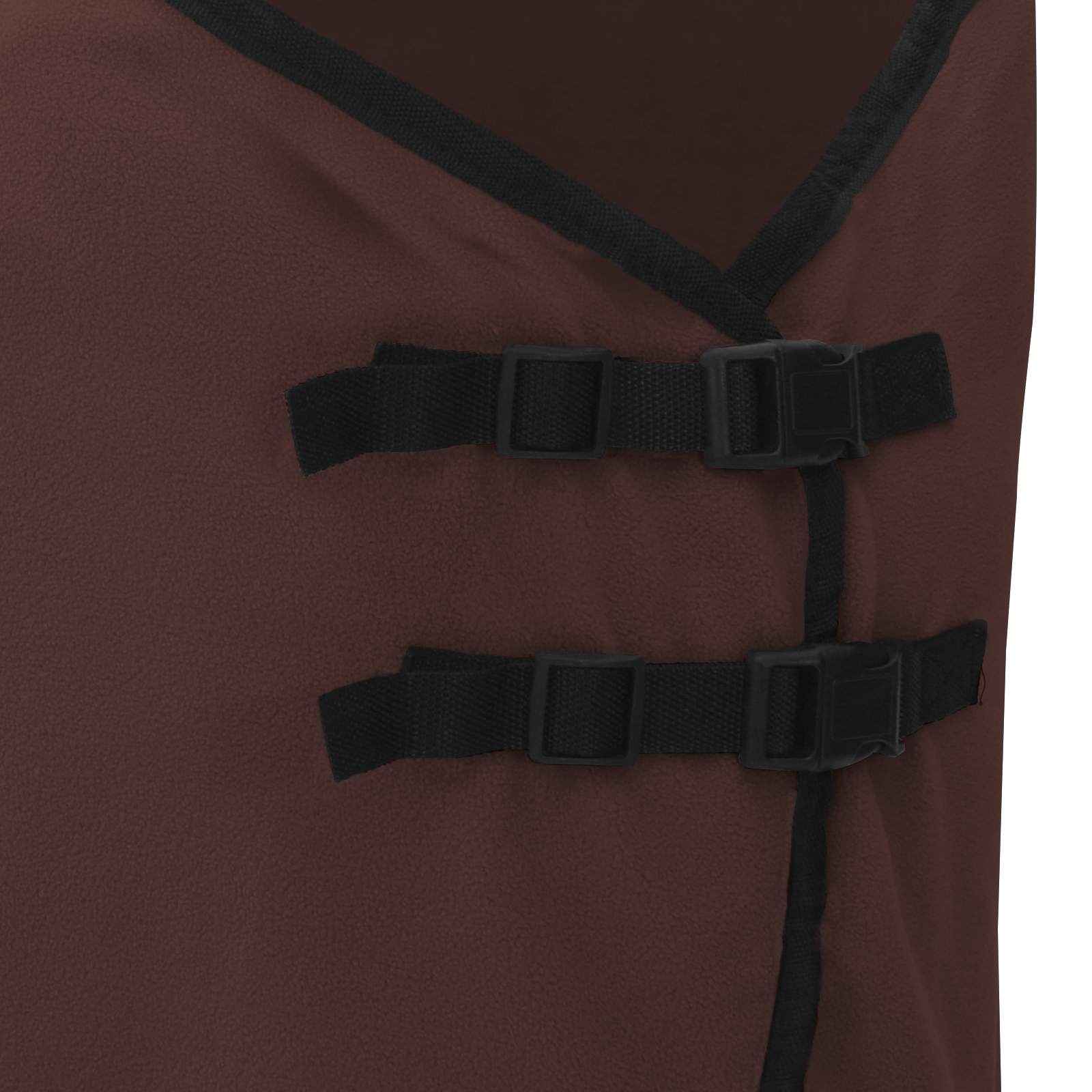 vidaXL Horse Blanket Full Dark Brown 115 cm Polyester Fleece 6