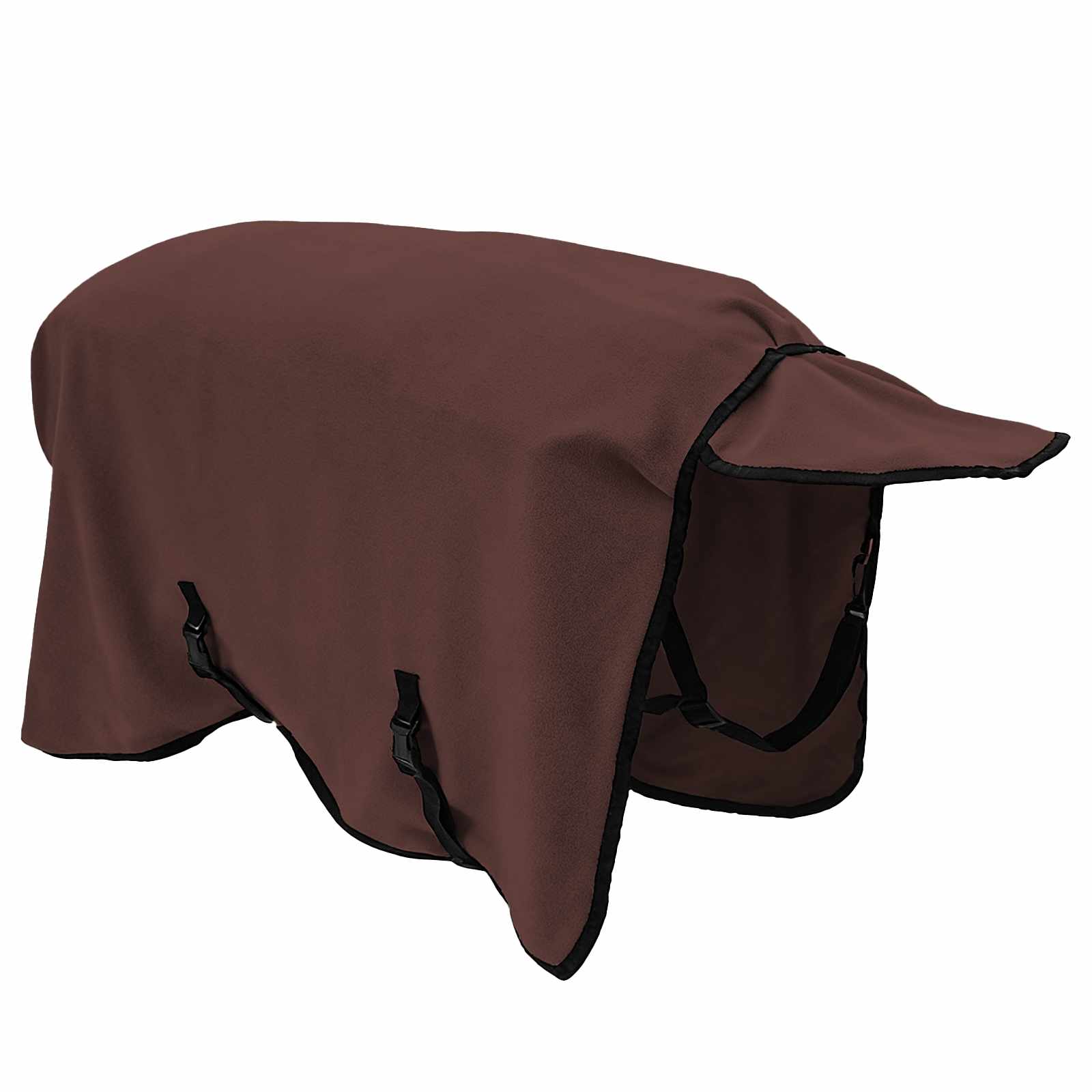 vidaXL Horse Blanket Full Dark Brown 115 cm Polyester Fleece 4