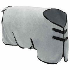 vidaXL Horse Blanket Full Light Grey and Pink 115 cm Polyester Fleece 3