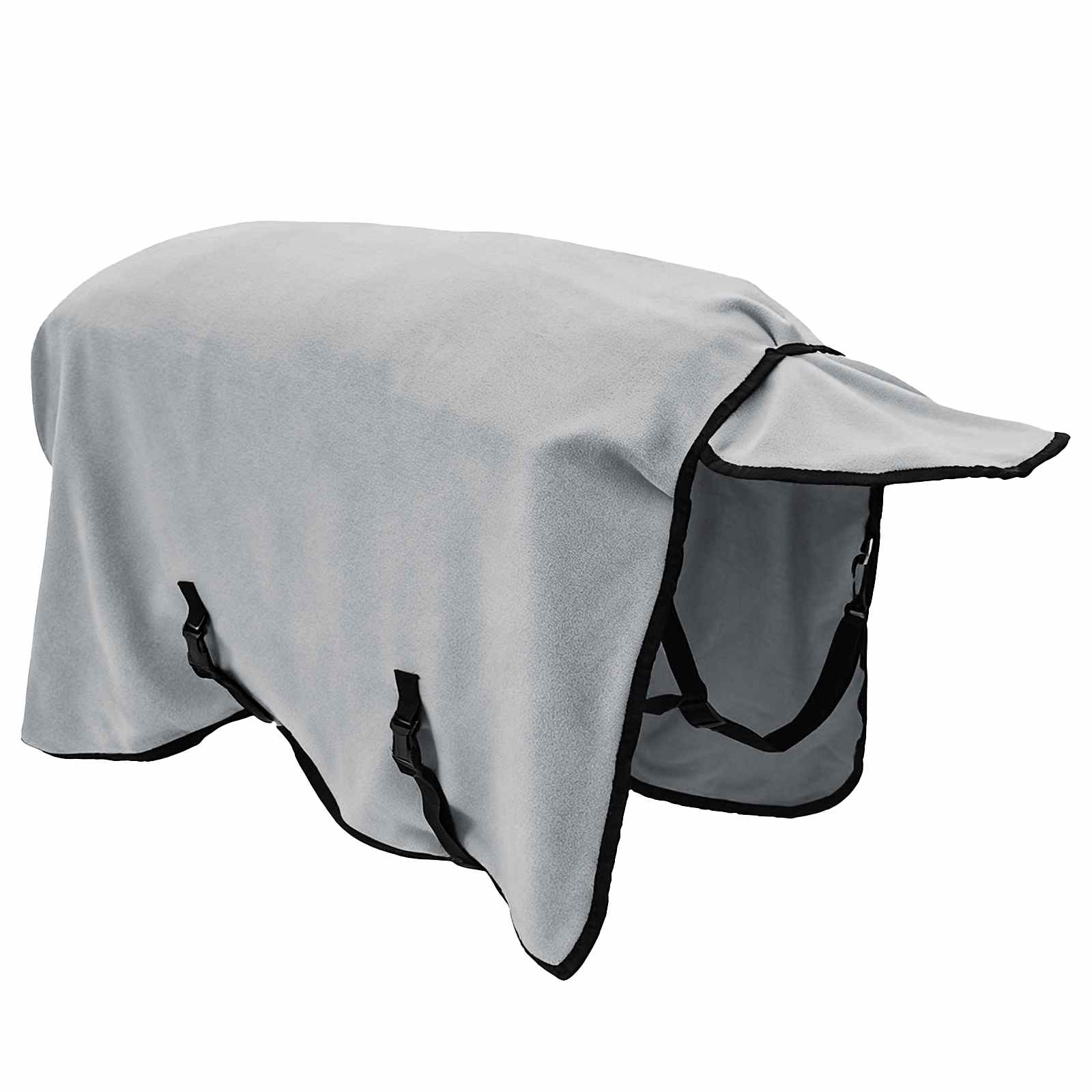 vidaXL Horse Blanket Full Light Grey and Pink 115 cm Polyester Fleece 4