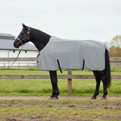 vidaXL Horse Blanket Full Light Grey and Pink 125 cm Polyester Fleece 1