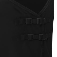 vidaXL Horse Blanket Black 115 cm Polyester Fleece 6