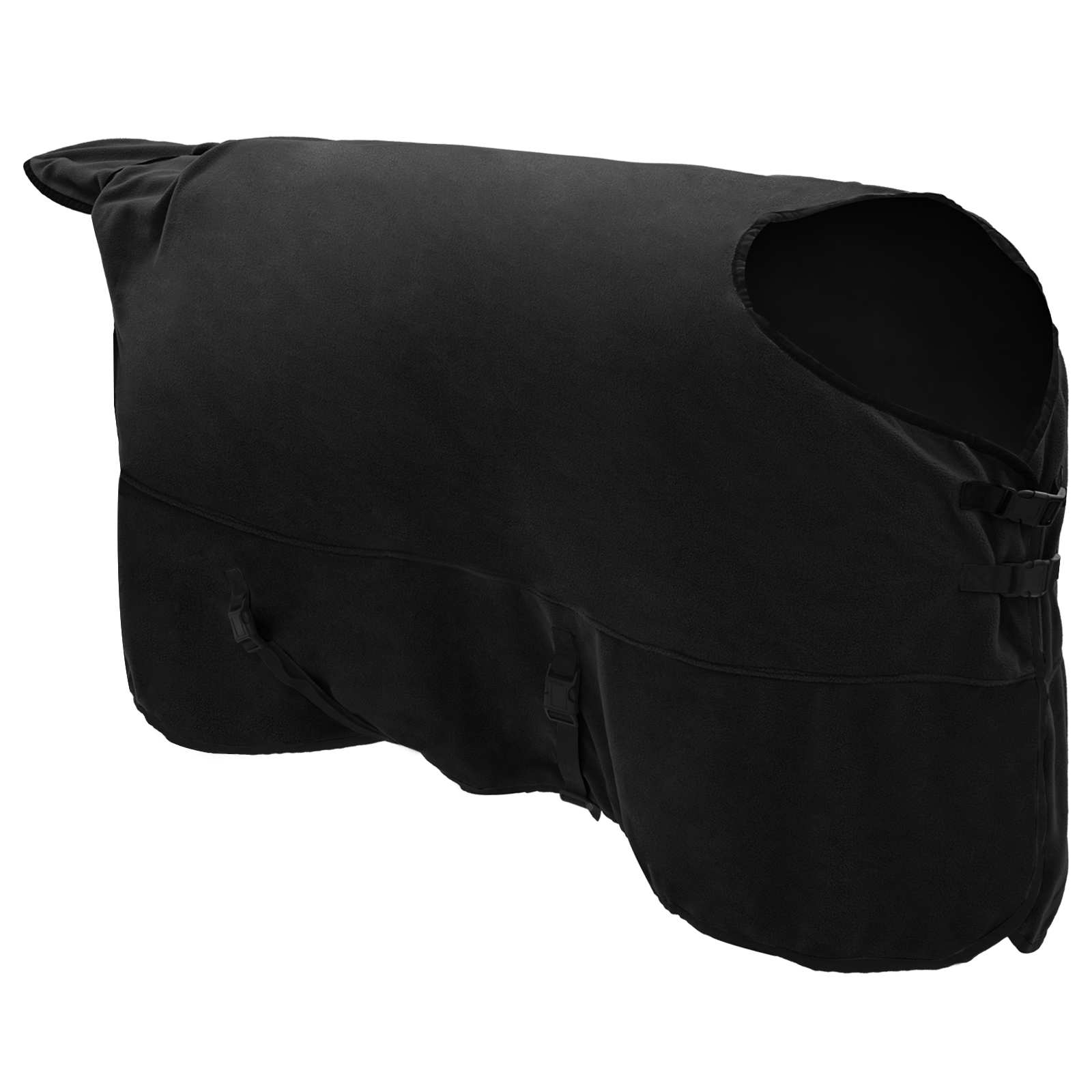 vidaXL Horse Blanket Black 125 cm Polyester Fleece 3