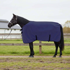 vidaXL Horse Blanket Navy Blue 115 cm Polyester Fleece 1