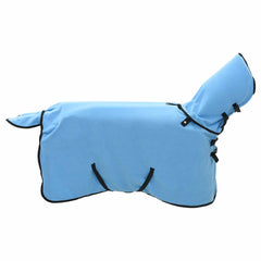 vidaXL Horse Blanket Full Aqua 95 cm Polyester Fleece 2