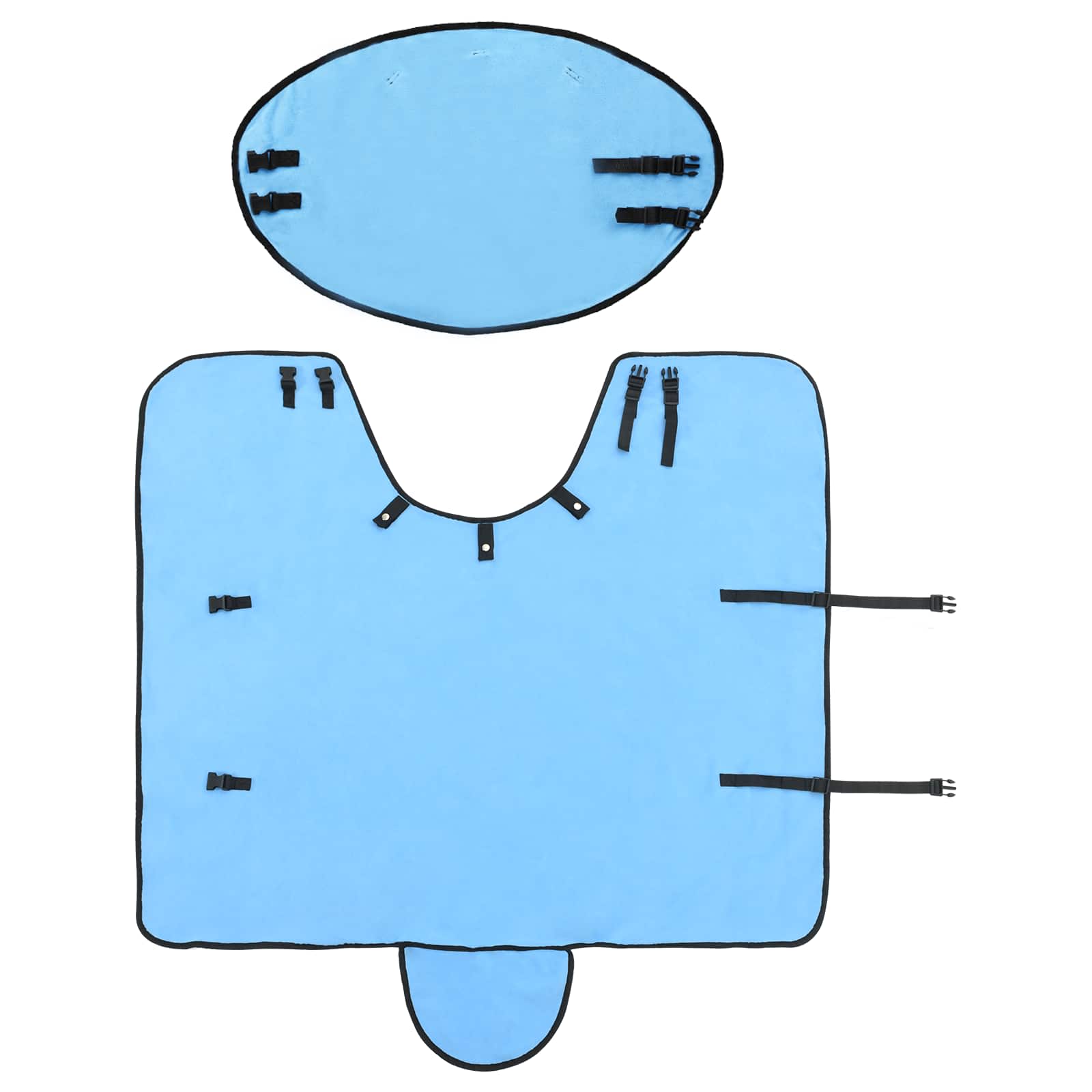 vidaXL Horse Blanket Full Aqua 95 cm Polyester Fleece 5