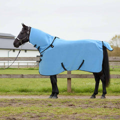 vidaXL Horse Blanket Full Aqua 115 cm Polyester Fleece 1