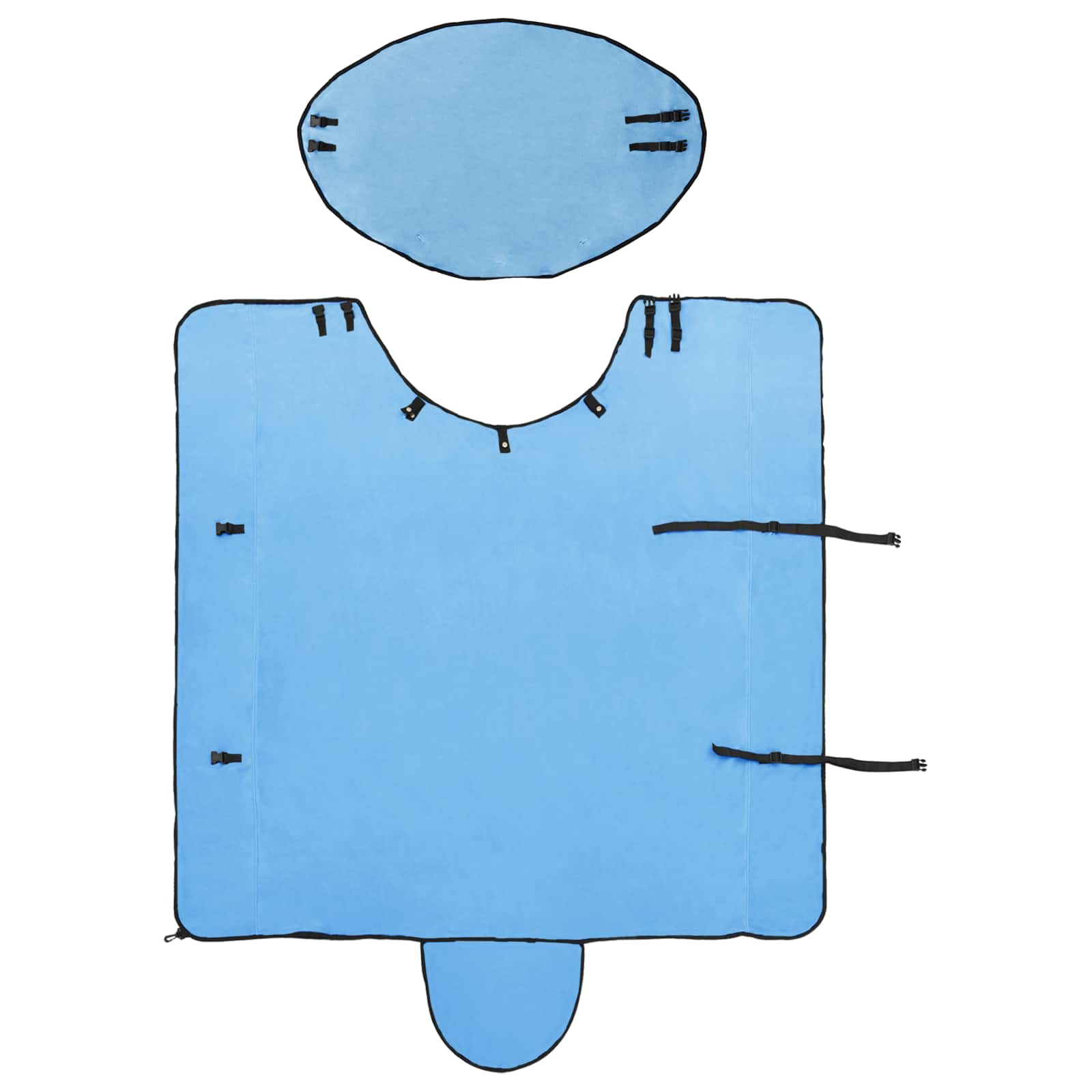 vidaXL Horse Blanket Full Aqua 125 cm Polyester Fleece 5