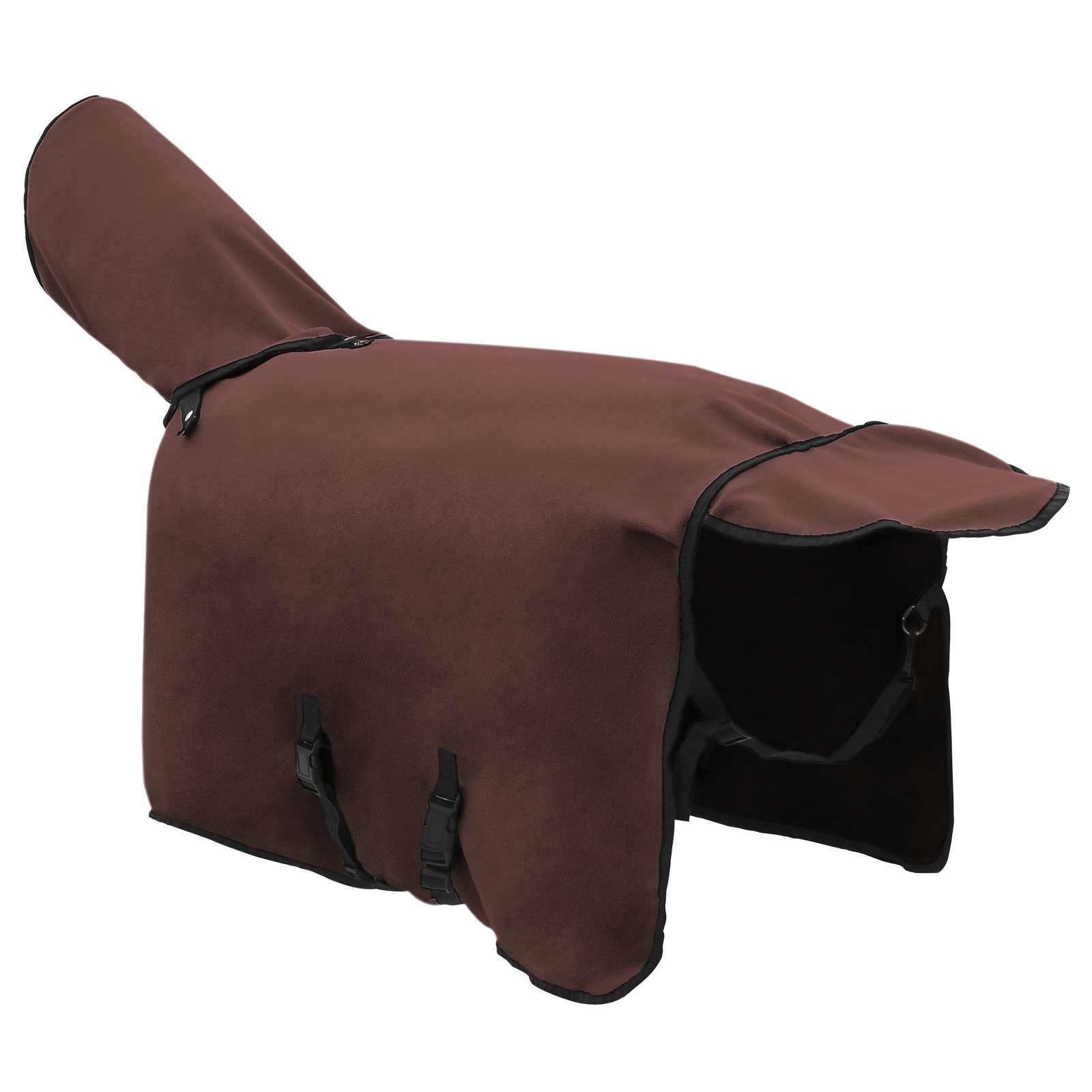 vidaXL Horse Blanket Full Dark Brown 95 cm Polyester Fleece 4