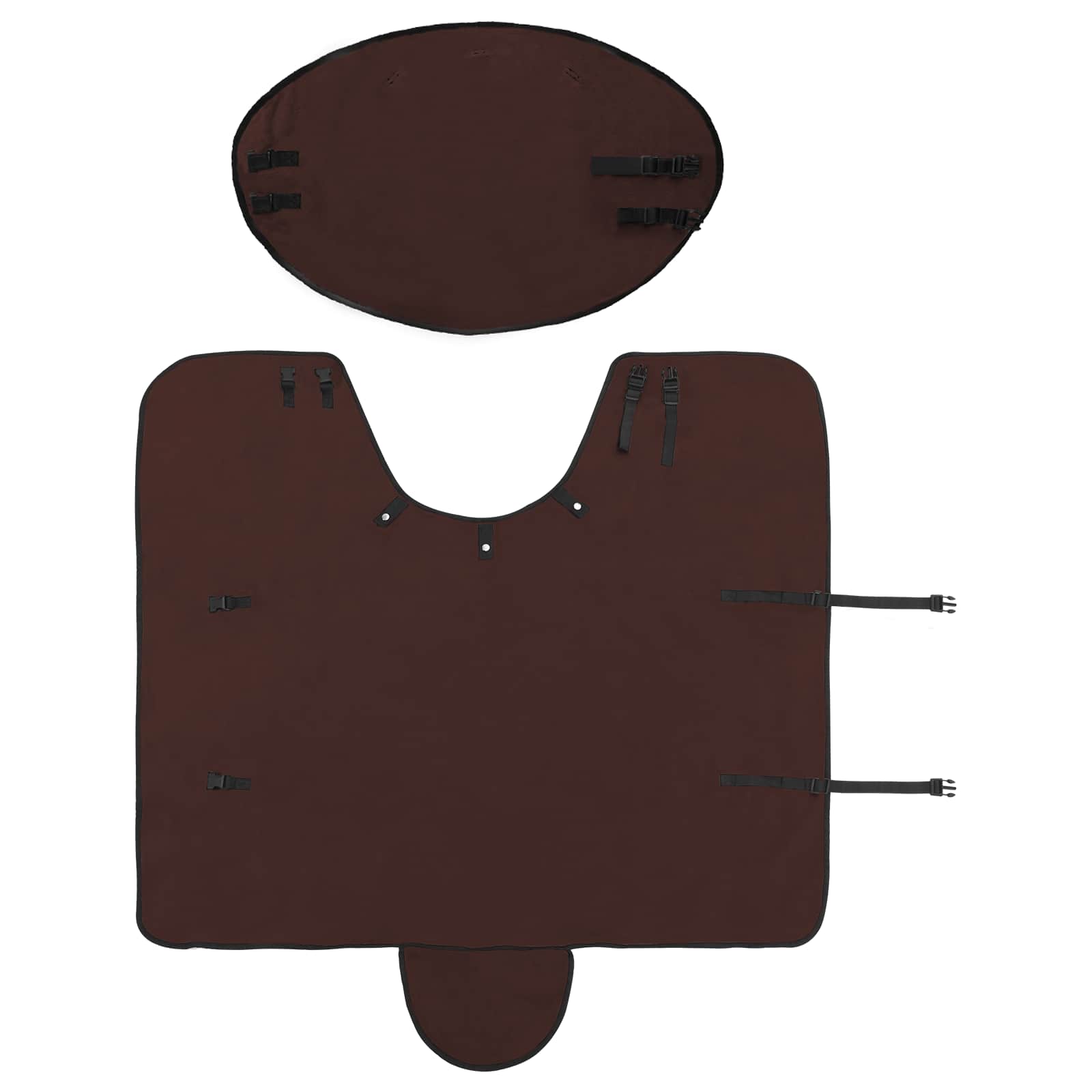 vidaXL Horse Blanket Full Dark Brown 115 cm Polyester Fleece 5