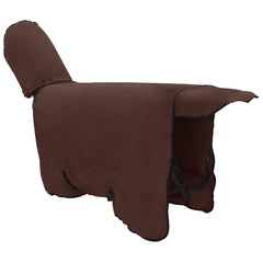 vidaXL Horse Blanket Full Dark Brown 125 cm Polyester Fleece 4