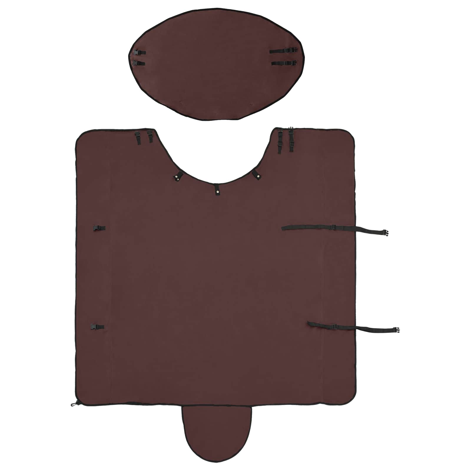 vidaXL Horse Blanket Full Dark Brown 125 cm Polyester Fleece 5