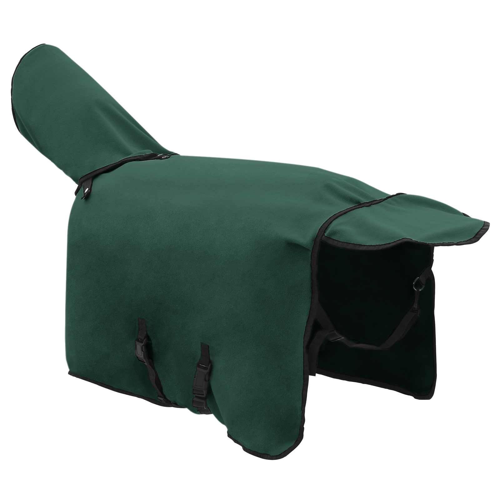 vidaXL Horse Blanket Full Dark Green 105 cm Polyester Fleece 4