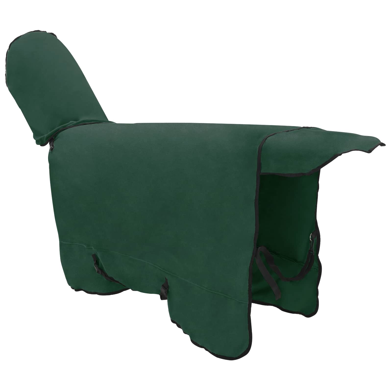vidaXL Horse Blanket Full Dark Green 125 cm Polyester Fleece 4