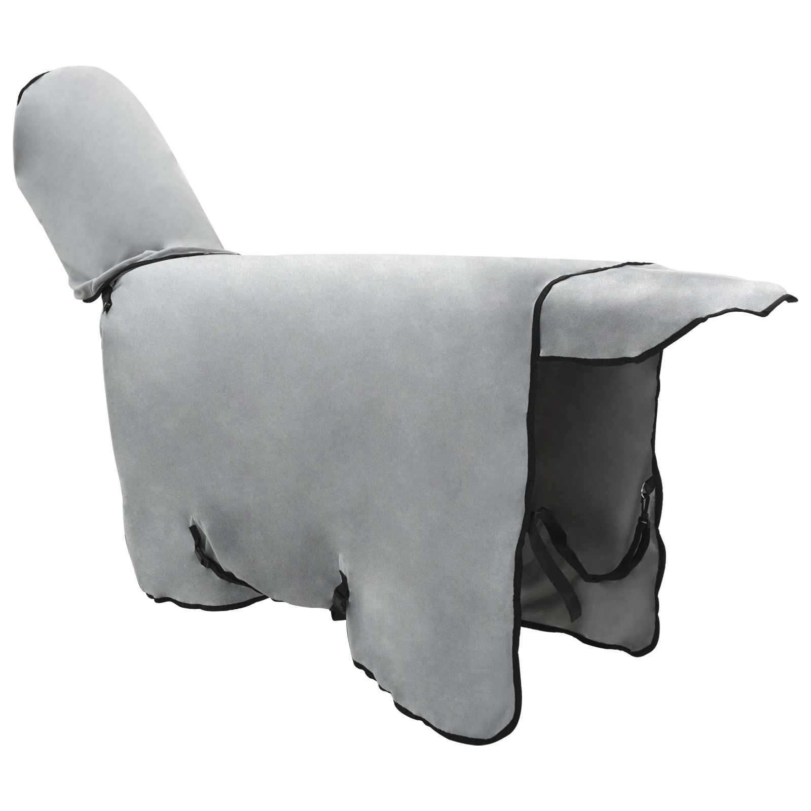 vidaXL Horse Blanket Full Light Grey and Pink 95 cm Polyester Fleece 4