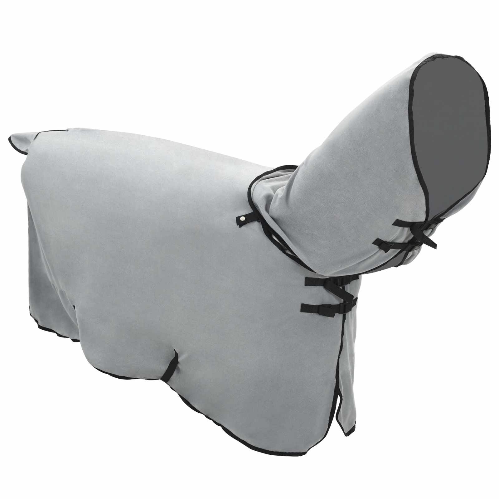 vidaXL Horse Blanket Full Light Grey and Pink 105 cm Polyester Fleece 3