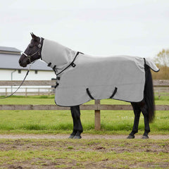 vidaXL Horse Blanket Full Light Grey and Pink 125 cm Polyester Fleece 1